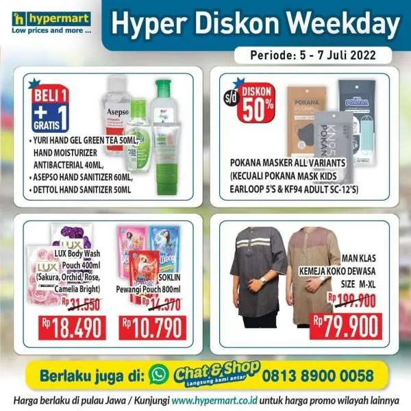 Promo Hypermart Hyper Diskon Weekday Periode 5-7 Juli 2022