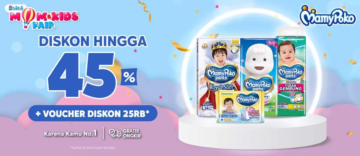 Manfaatkan Diskon s/d 45% Blibli untuk Belanja Popok Anak dengan Lebih Irit