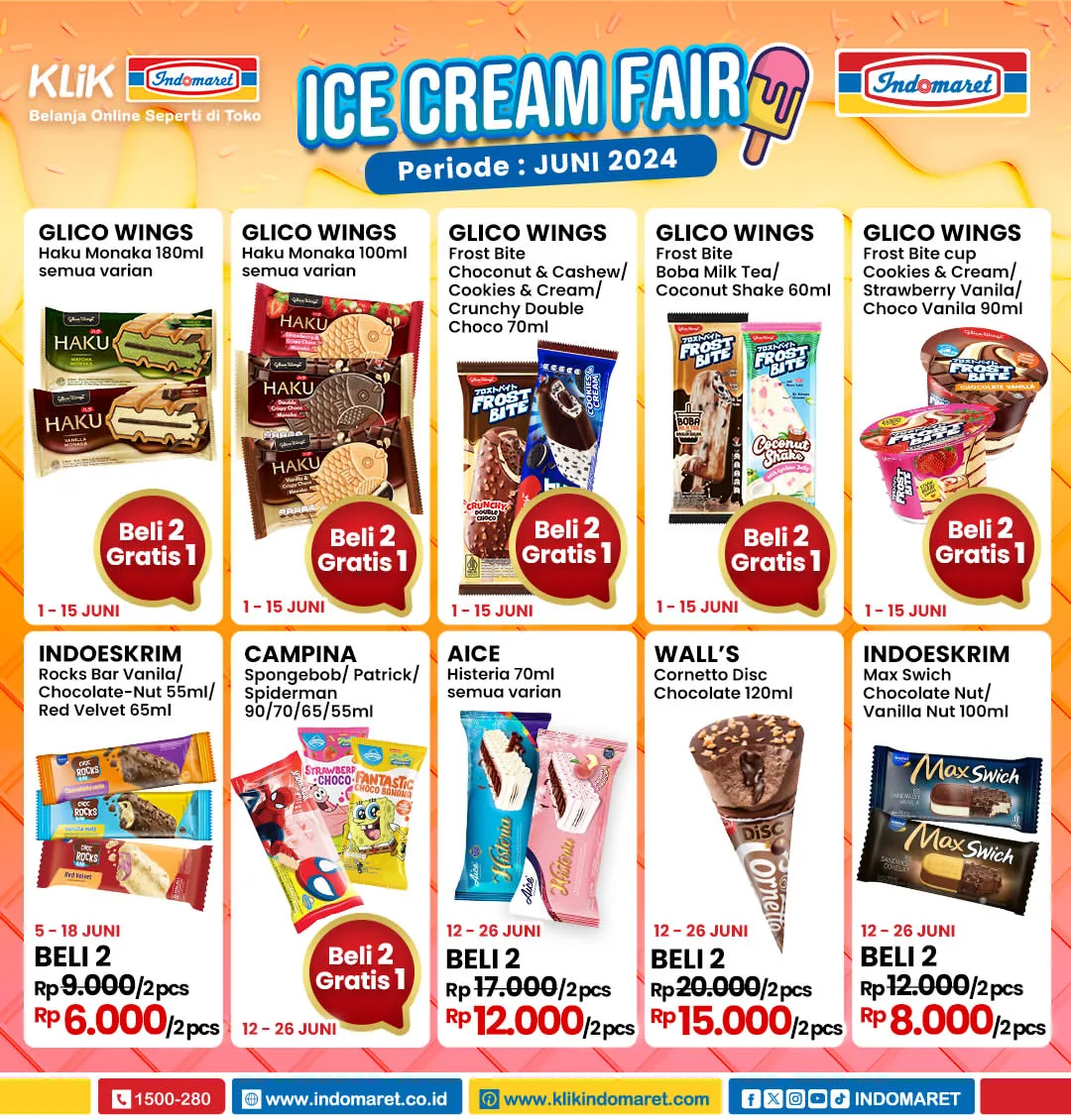Promo Indomaret Ice Cream Fair Periode Juni 2024