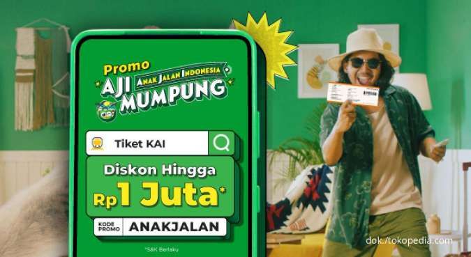 Promo Aji Mumpung Tokopedia! Nikmati Diskon Tiket Kereta Hingga Rp 1 Juta