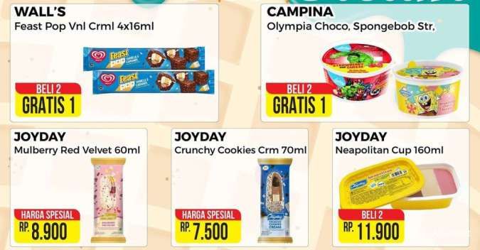 Promo Alfamart Carnaval Ice Cream Terbaru, Beli 2 Gratis 1 Es Krim Wall's-Campina