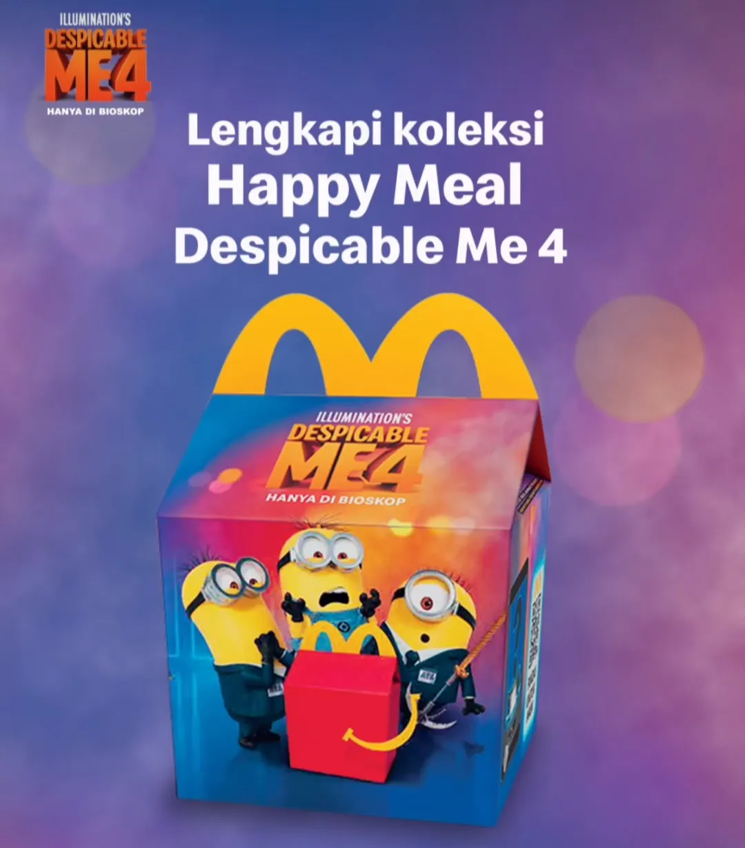 mcd happy meal x despicable me 4 minions