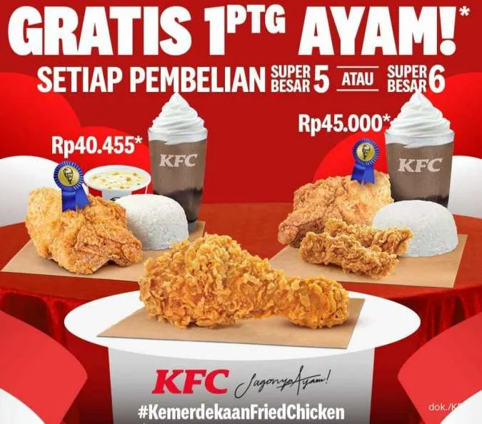 Promo KFC Spesial Kemerdekaan Indonesia, Berlaku Agustus 2022