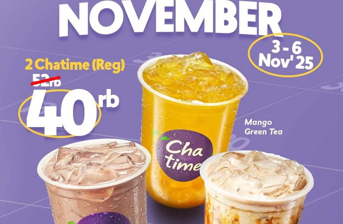 Promo Chatime Hari Ini 5 November 2025, Beli 2 Rp 40.000 Berakhir Besok