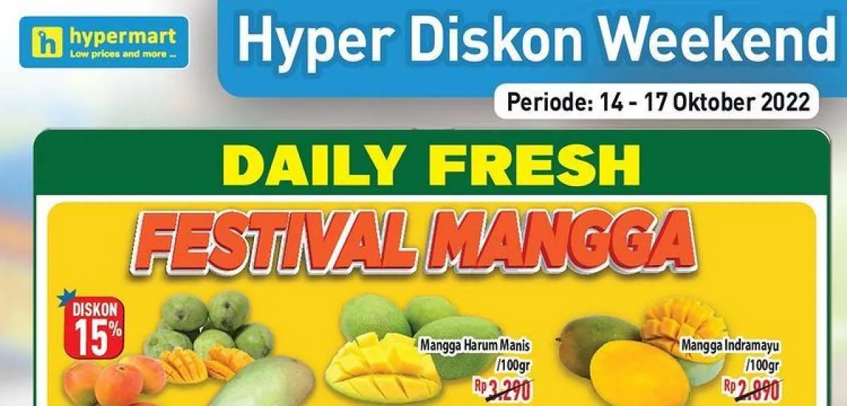Promo JSM Hypermart di Sabtu 15 Oktober 2022, Festival Mangga Diskon Sampai 15%