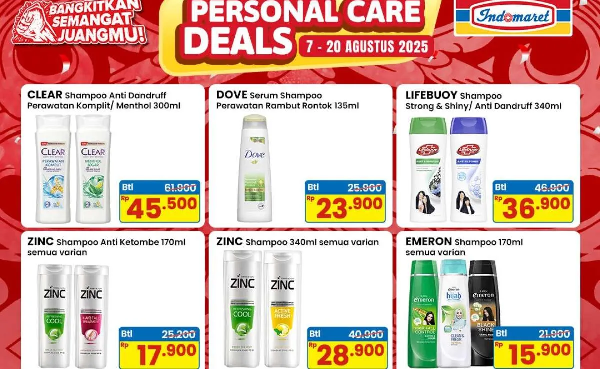 Promo Indomaret Personal Care Deals 7-20 Agustus 2025, Ada Promo Spesial Kemerdekaan