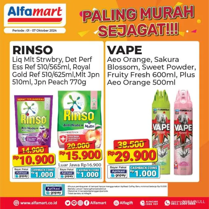 Promo Alfamart Paling Murah Sejagat Periode 1-7 Oktober 2024