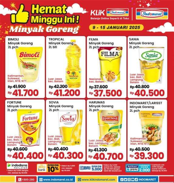 Promo Minyak Goreng di Indomaret 9-15 Januari 2025 Hemat Minggu Ini