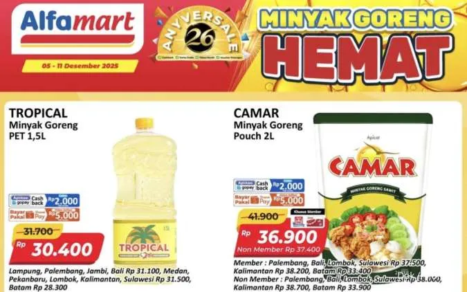 Promo Minyak Goreng Alfamart Periode 5-11 Desember 2025, Extra Diskon Pakai ShopeePay