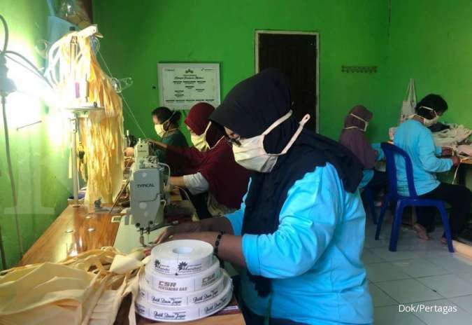 Hadapi corona, Pertagas dorong mitra binaan bikin masker