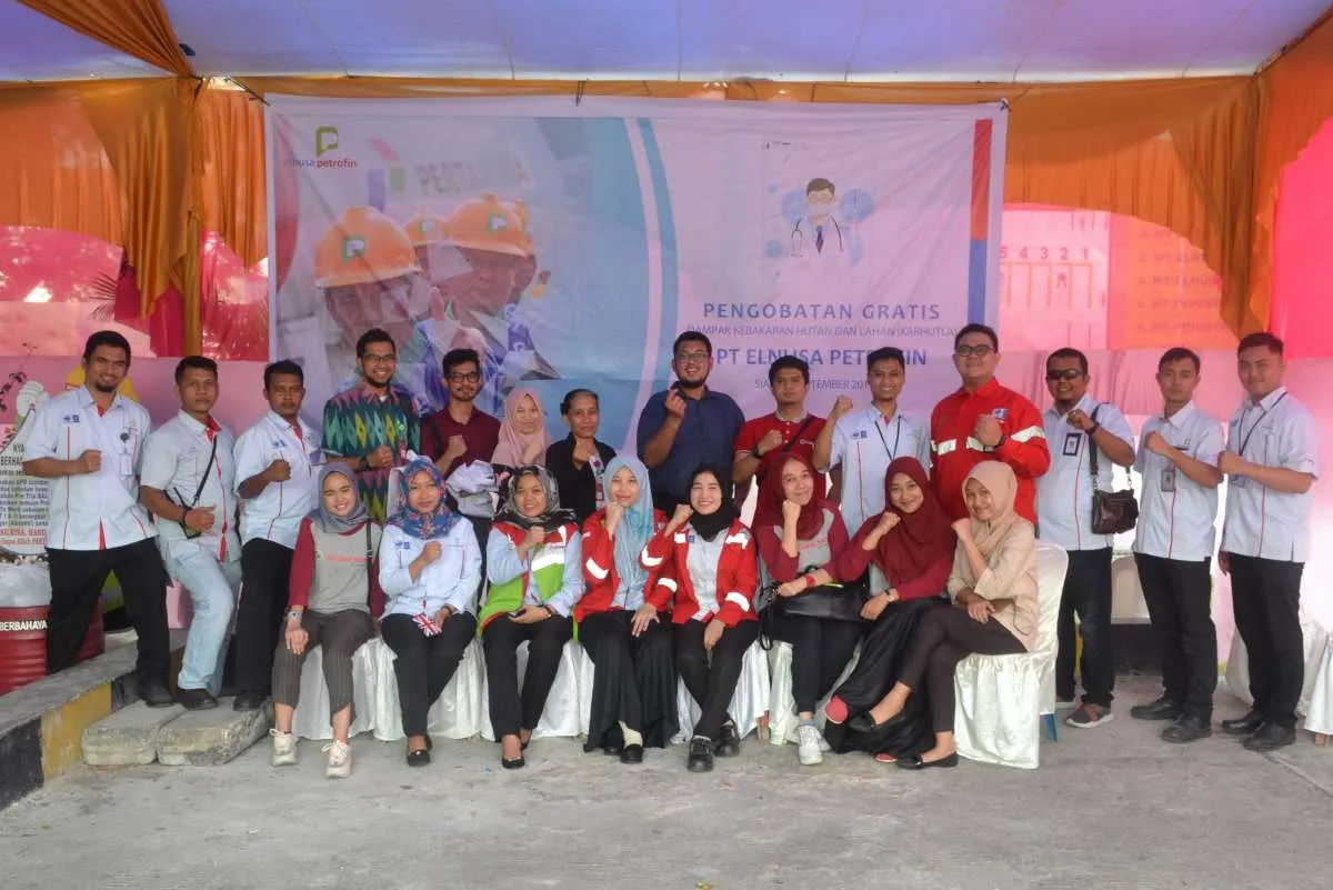 Elnusa adakan pengobatan gratis dan pembagian masker saat Karhutla Pekanbaru