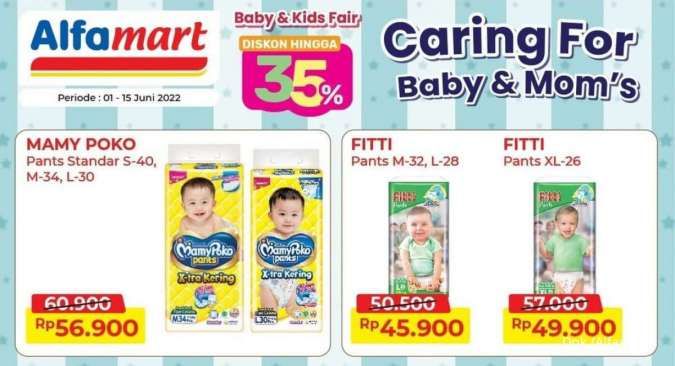 Promo Alfamart Baby & Kids Fair, Diskon s/d 35% untuk Belanja Popok Anak Aneka Merek