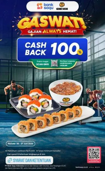 Promo Bank Saqu Gaswat dengan Genki Sushi