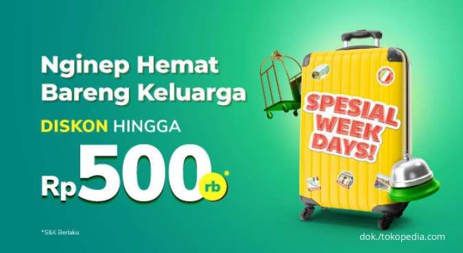 Sebelum 2021 Selesai! Diskon Hotel Favorit s.d Rp500.000 dengan Kode Promo Tokopedia