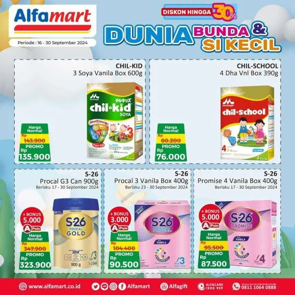 Promo Alfamart Dunia Bunda & Si Kecil Periode 16-30 September 2024