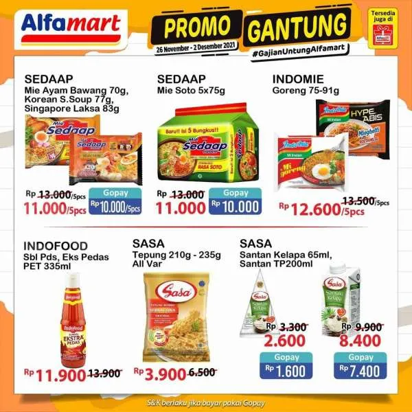 Promo Alfamart Gantung 26 November-2 Desember 2021