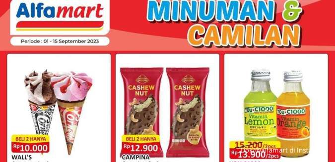 Promo Alfamart Terbaru 11 September 2023, Potongan Harga Camilan dan Minuman Segar