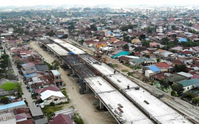 Hutama Karya menargetkan pembangunan jalan tol Trans Sumatra mencapai 581 km