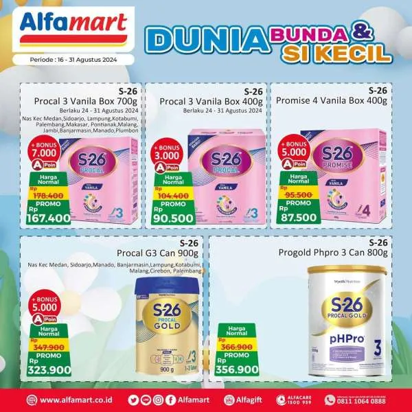 Promo Alfamart Dunia Bunda & Si Kecil Periode 16-31 Agustus 2024