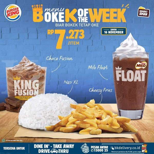 Promo Burger King periode 9-16 November 2020 