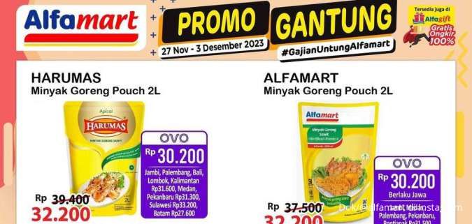 Promo Alfamart Gajian Untung 29 November 2023, Minyak Goreng 2 Liter Mulai Rp 30.000