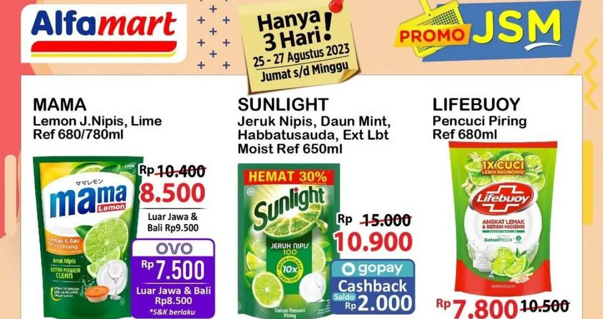 Harga Promo JSM Alfamart Hari Ini Minggu 27 Agustus 2023, Promo Hemat Sampai Minggu