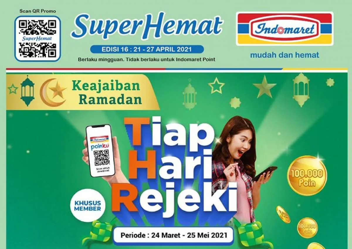 Promo Indomaret mingguan 21-27 April 2021, diskon rutin saban pekan!