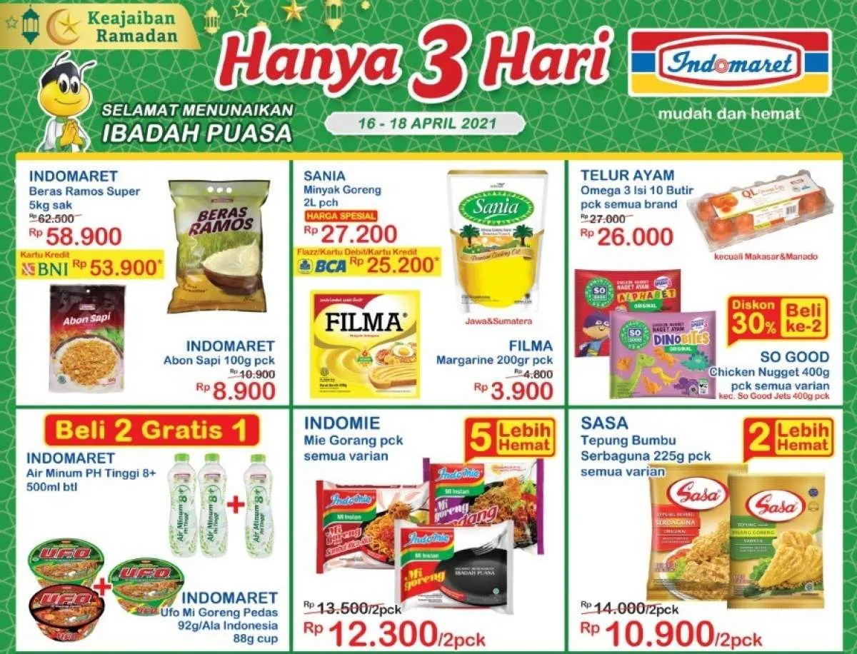 Promo Indomaret weekday Selasa 20 April 2021, diskon hari kerja!