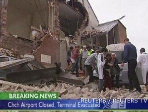 Korban tewas gempa Selandia Baru bertambah menjadi 98 orang