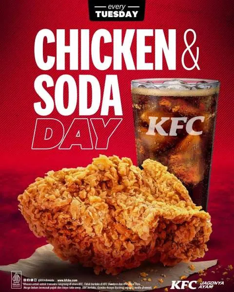 Promo KFC Chicken & Soda Day Tiap Selasa