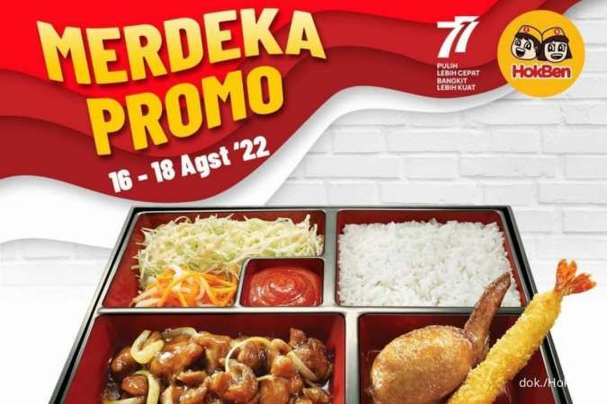 Gebyar Promo Merdeka Hokben 16-18 Agustus 2022, Diskon Menu Pilihan Mulai Rp 17.000