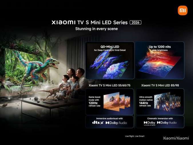 Xiaomi TV S Mini LED 2026 Meluncur di Indonesia, Ini Daftar Harganya