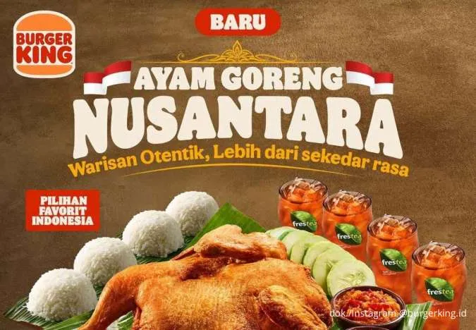 Baru! Promo Burger King Ayam Goreng Nusantara, Paket 1 Ekor Ayam Komplit Cuma Segini