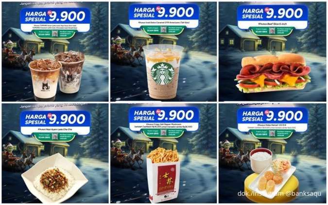  10 Promo KA99ET Bank Saqu Desember Hadirkan Starbucks hingga HokBen Serba Rp 9.900