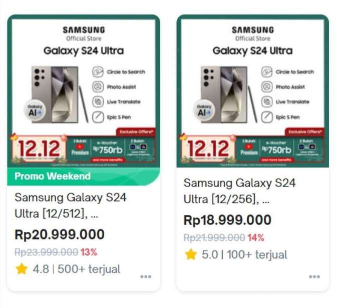 Harga Samsung Galaxy S24 Ultra