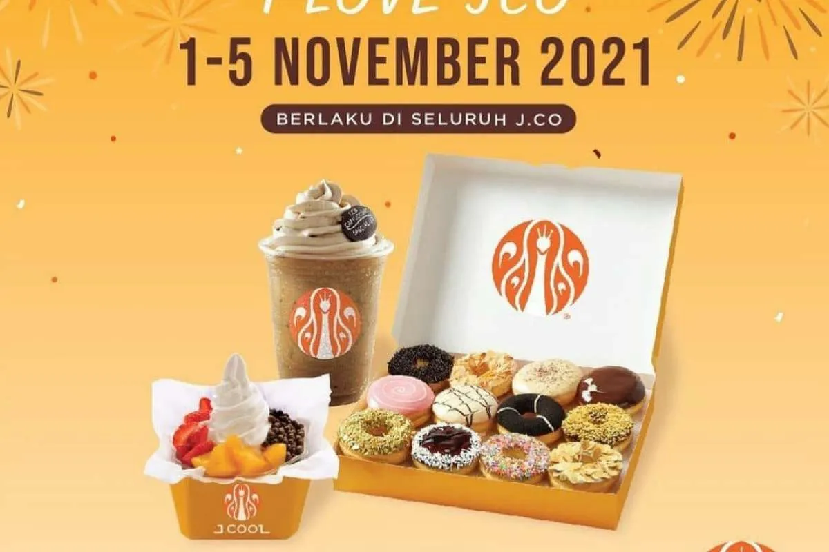 Terbatas! Promo J.CO 1-5 November 2021, Promo 5 Paket Menu Berbeda Mulai Rp 52.000