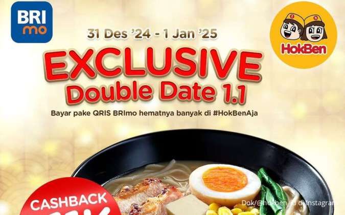 Promo HokBen dengan BRImo Mulai Hari Ini 31 Desember 2024, Cuma Rp 21.000-an Saja