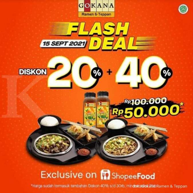 Promo Gokana via ShopeeFood, Diskon Paket Makanan Minuman Super Hemat