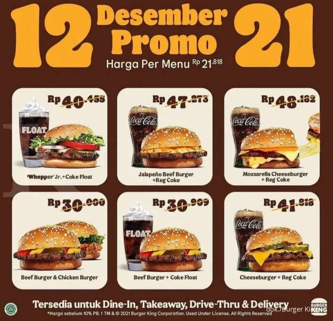Promo Burger King 12.21