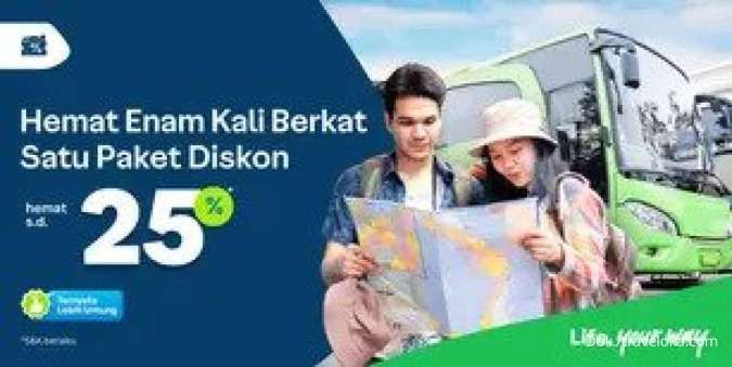 Promo Traveloka Tiket Bus & Shuttle, Nikmati Diskon Hemat sampai 25%