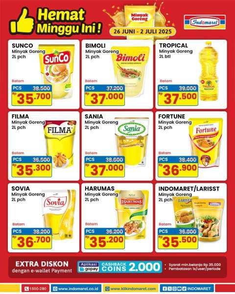 Promo Minyak Goreng di Indomaret 26 Juni-2 Juli 2025