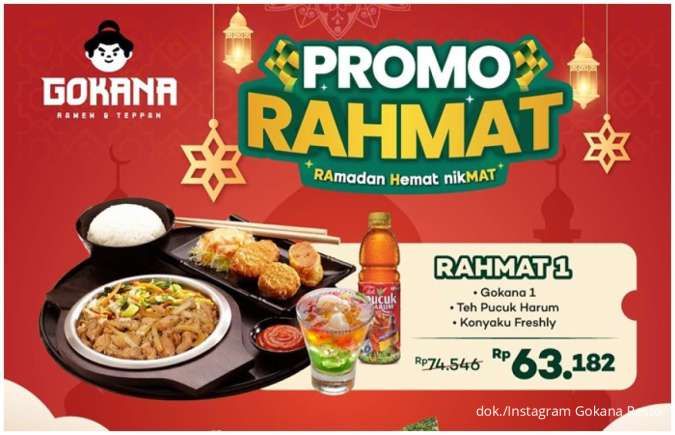 Gokana Promo Rahmat 1 Maret - 6 April 2025, Paket Menu Best Seller Mulai Rp 60.000-an