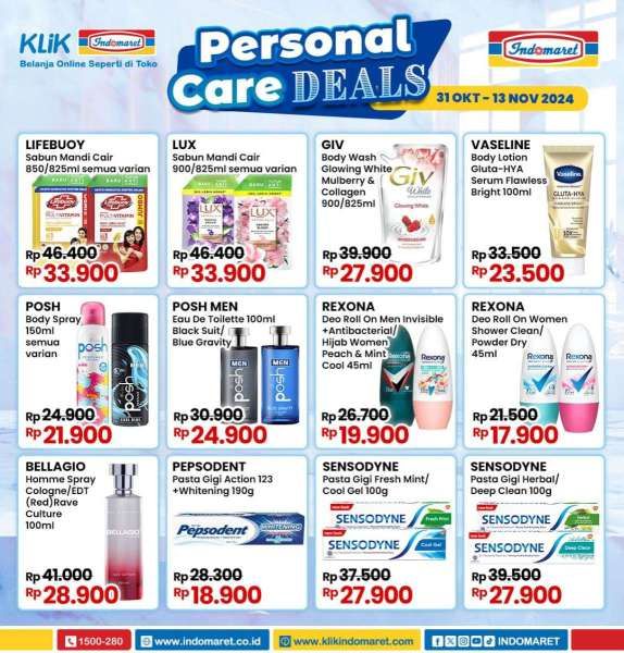 Promo Indomaret Personal Care Deals 21 Oktober-13 November 2024