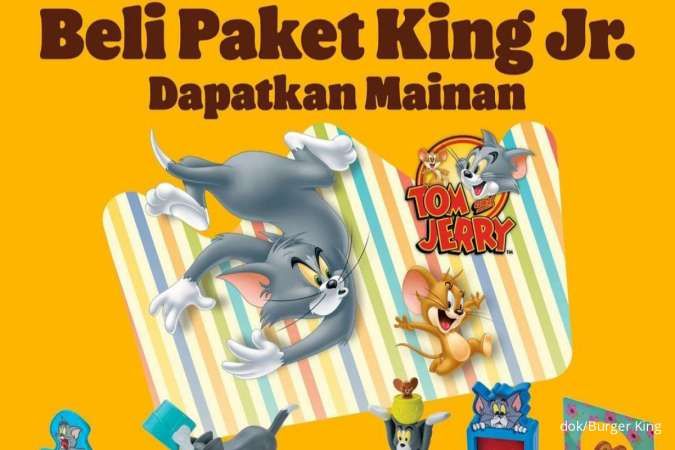 Burger King Gratis 1 Mainan Tom and Jerry Tiap Pesan Promo Paket King Jr Terbaru 2024