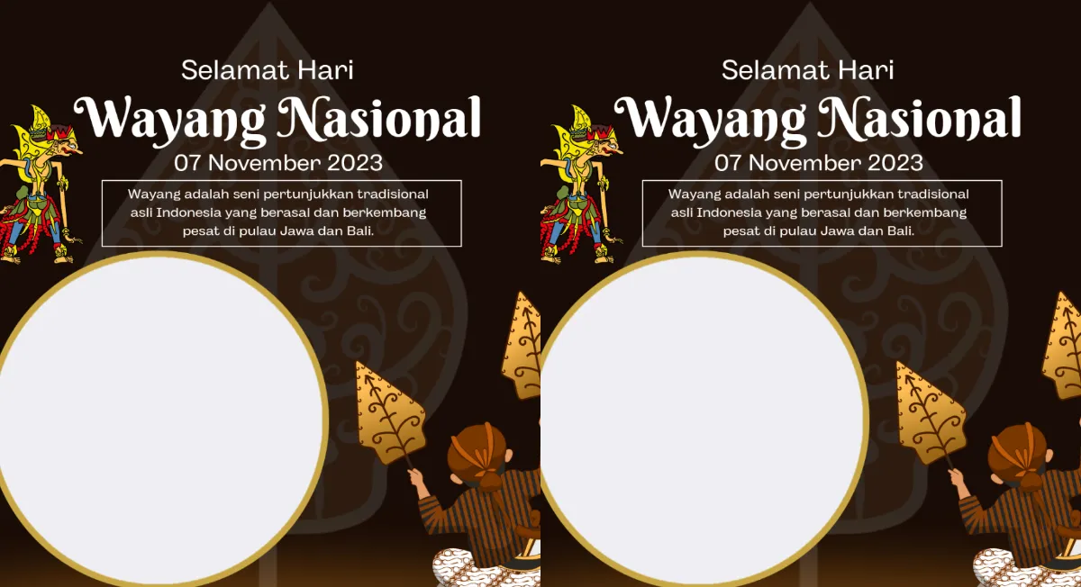 Kumpulan Twibbon Hari Wayang Nasional 2023, Pakai Bingkai Foto Keren Ini