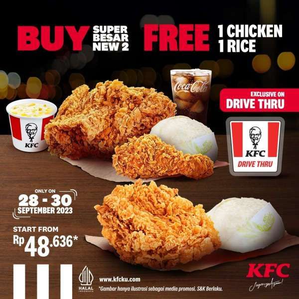 Promo KFC Terbaru 28-30 September 2023 Spesial Drive Thru