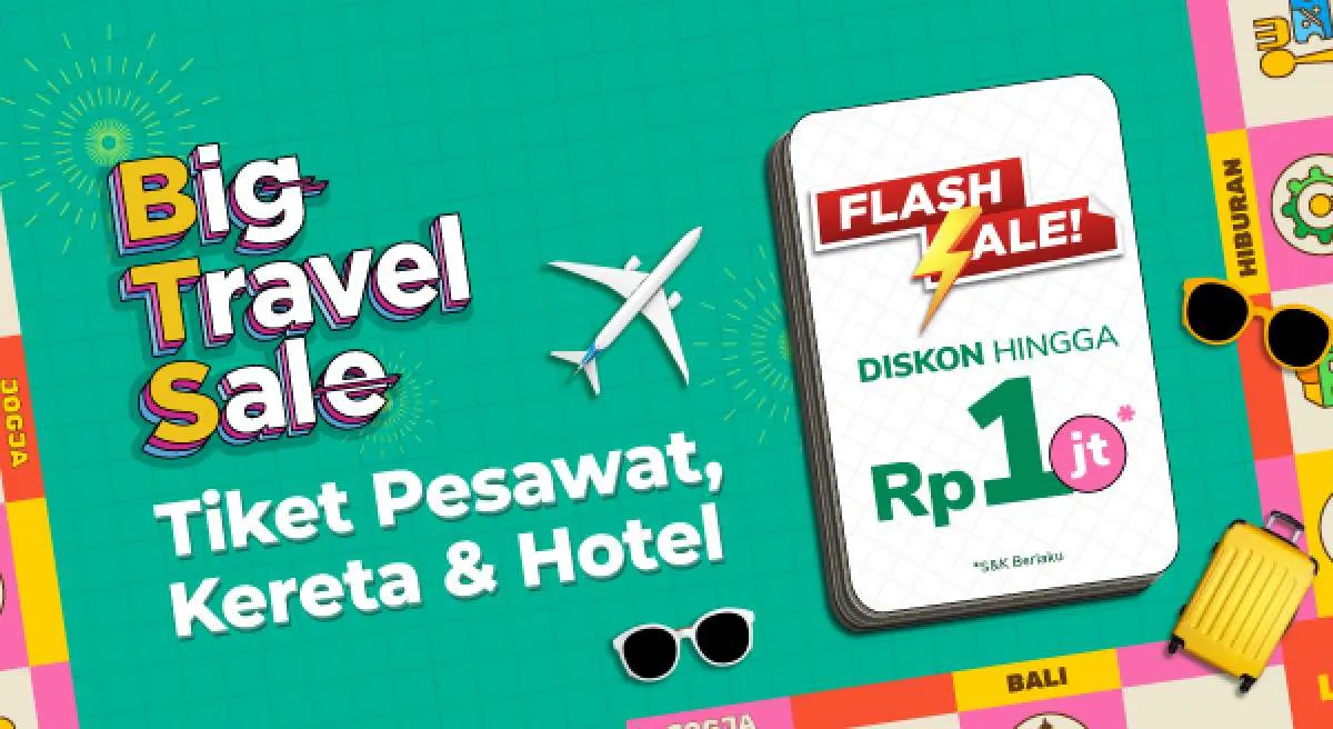 Flash Sale Tokopedia Bulan April, Diskon Semua Kebutuhan Liburan Hingga Rp 1 Juta
