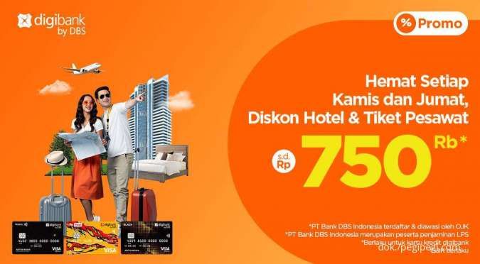 Promo Kartu Kredit Digibank, Diskon Hotel & Tiket Pesawat PegiPegi s.d Rp750.000