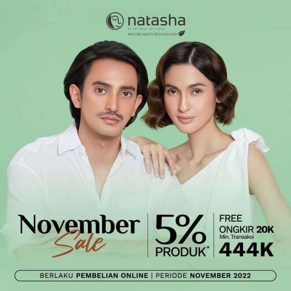 Promo Terbaru Klinik Natasha, Diskon 5% Produk dan Buy 4 Get 5 Voucher Perawatan