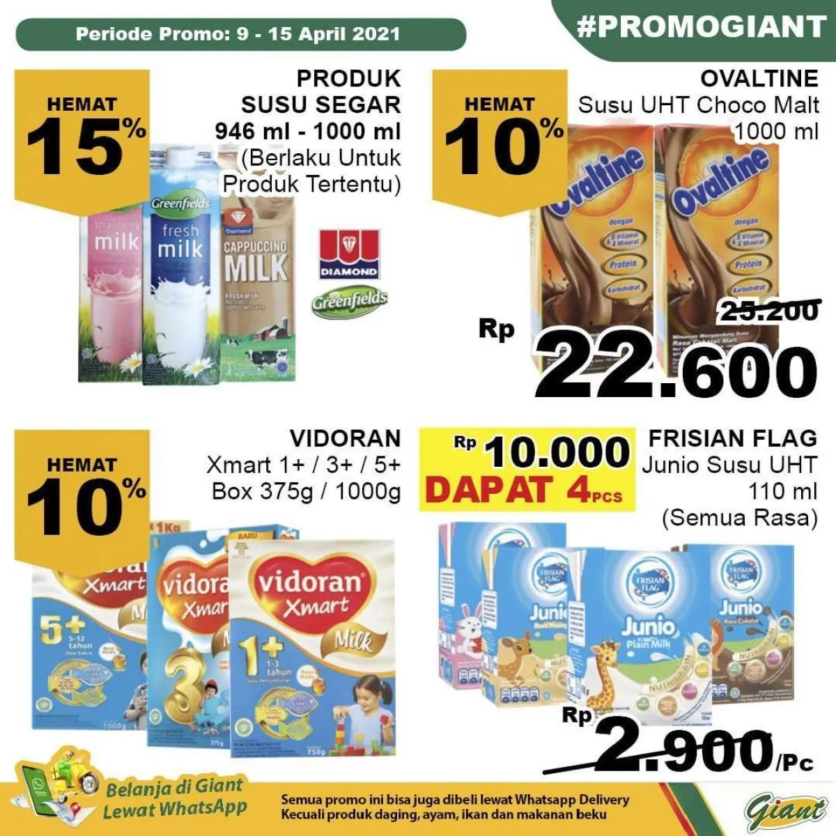 Cek promo Giant hari ini 14 April 2021, diskonan produk kebutuhan harian hingga 40%!